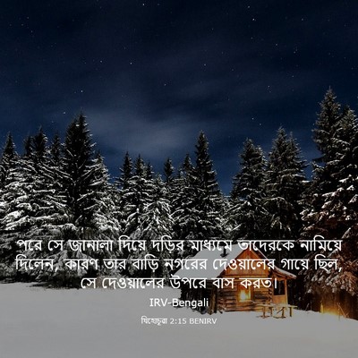 Picture 03 - যিহোচূৱা 2:15 BENIRV - পরে সে জানালা - Bible Verse Picture