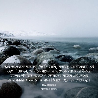 Picture 03 - যিহোচূৱা 2:9 BENIRV - আর তাদেরকে বললেন, - Bible Verse Picture