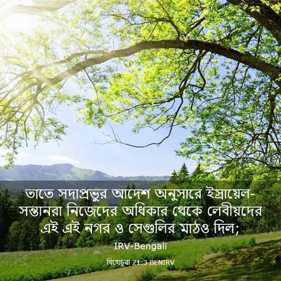 Picture 03 - যিহোচূৱা 21:3 BENIRV - তাতে সদাপ্রভুর - Bible Verse Picture