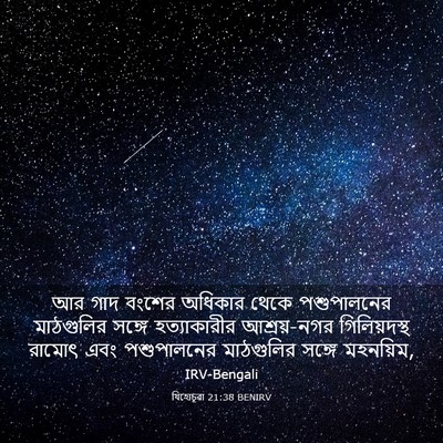 Picture 03 - যিহোচূৱা 21:38 BENIRV - আর গাদ বংশের - Bible Verse Picture