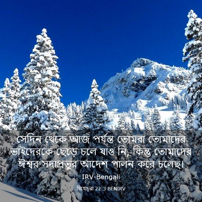 Picture 03 - যিহোচূৱা 22:3 BENIRV - সেদিন থেকে আজ - Bible Verse Picture