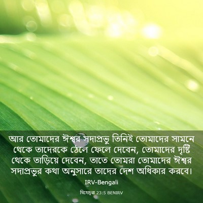Picture 03 - যিহোচূৱা 23:5 BENIRV - আর তোমাদের ঈশ্বর - Bible Verse Picture