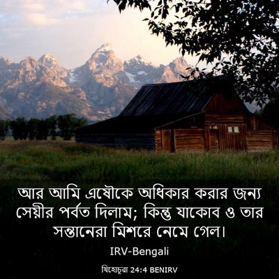 Picture 03 - যিহোচূৱা 24:4 BENIRV - আর আমি এষৌকে - Bible Verse Picture