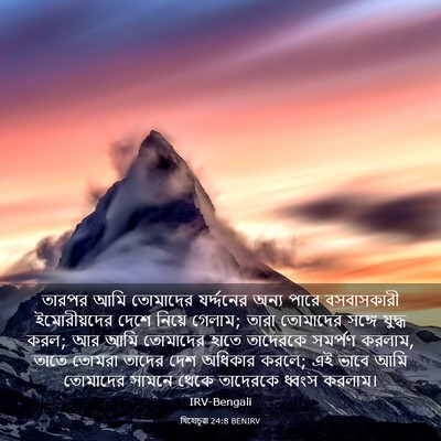 Picture 03 - যিহোচূৱা 24:8 BENIRV - তারপর আমি তোমাদের - Bible Verse Picture