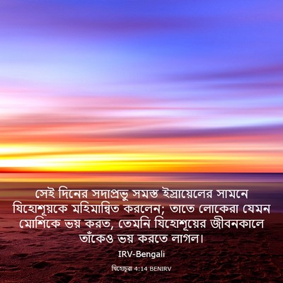 Picture 03 - যিহোচূৱা 4:14 BENIRV - সেই দিনের - Bible Verse Picture