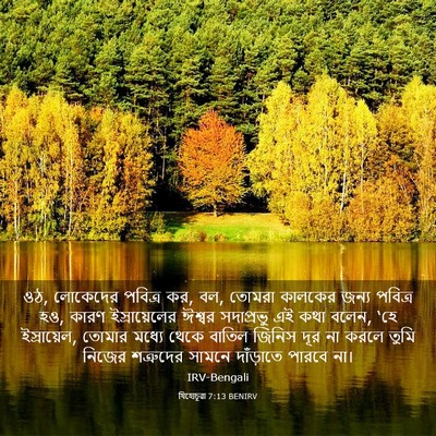 Picture 03 - যিহোচূৱা 7:13 BENIRV - ওঠ, লোকেদের পবিত্র - Bible Verse Picture