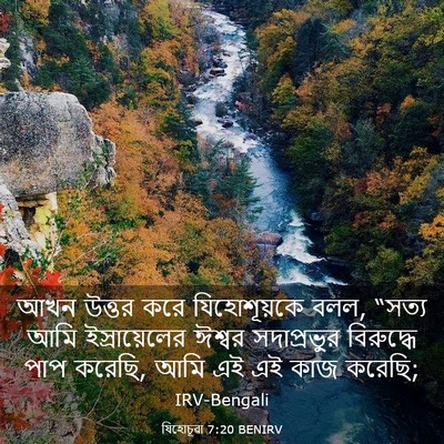 Picture 03 - যিহোচূৱা 7:20 BENIRV - আখন উত্তর করে - Bible Verse Picture