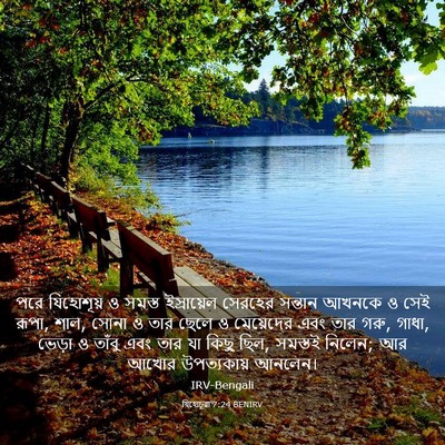 Picture 03 - যিহোচূৱা 7:24 BENIRV - পরে যিহোশূয় ও - Bible Verse Picture
