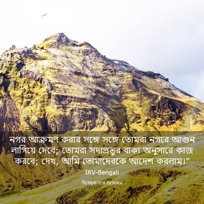 Picture 03 - যিহোচূৱা 8:8 BENIRV - নগর আক্রমণ করার - Bible Verse Picture