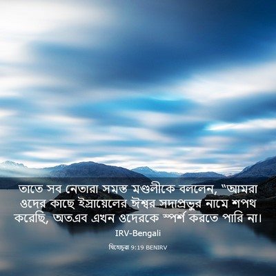 Picture 03 - যিহোচূৱা 9:19 BENIRV - তাতে সব নেতারা - Bible Verse Picture