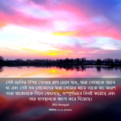 Picture 03 - যিৰিমিয়া 10:25 BENIRV - সেই জাতির উপর - Bible Verse Picture