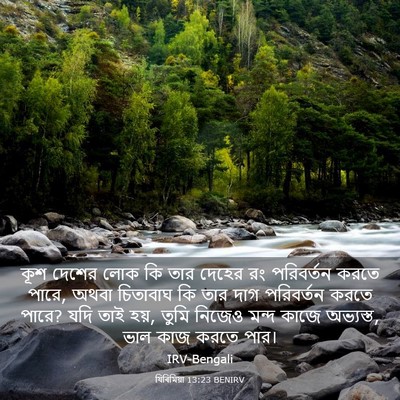 Picture 03 - যিৰিমিয়া 13:23 BENIRV - কূশ দেশের লোক কি - Bible Verse Picture