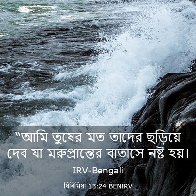 Picture 03 - যিৰিমিয়া 13:24 BENIRV - “আমি তুষের মত - Bible Verse Picture