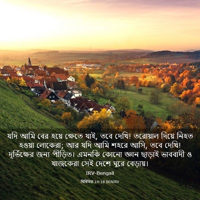 Picture 03 - যিৰিমিয়া 14:18 BENIRV - যদি আমি বের হয়ে - Bible Verse Picture