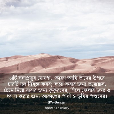 Picture 03 - যিৰিমিয়া 15:3 BENIRV - এটি সদাপ্রভুর - Bible Verse Picture