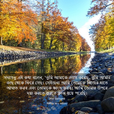 Picture 03 - যিৰিমিয়া 15:6 BENIRV - সদাপ্রভু এই কথা - Bible Verse Picture