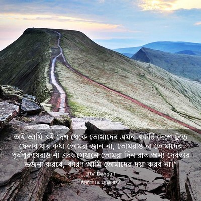 Picture 03 - যিৰিমিয়া 16:13 BENIRV - তাই আমি এই দেশ থেকে - Bible Verse Picture