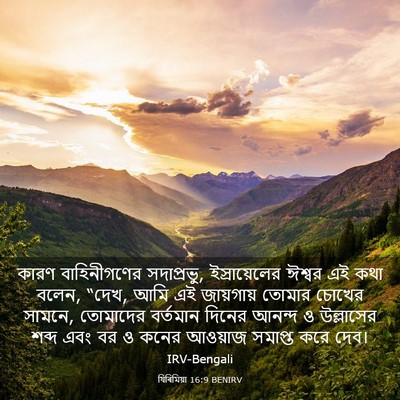 Picture 03 - যিৰিমিয়া 16:9 BENIRV - কারণ বাহিনীগণের - Bible Verse Picture