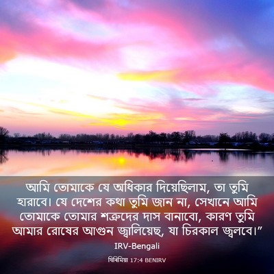 Picture 03 - যিৰিমিয়া 17:4 BENIRV - আমি তোমাকে যে - Bible Verse Picture