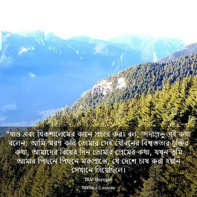 Picture 03 - যিৰিমিয়া 2:2 BENIRV - “যাও এবং - Bible Verse Picture