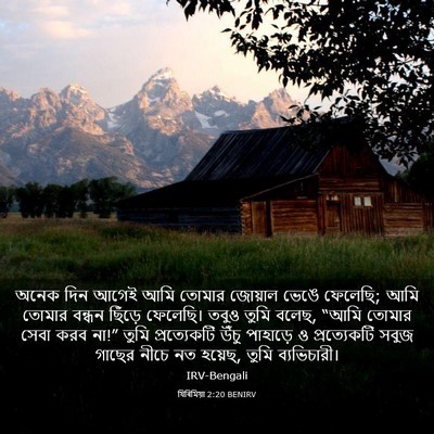 Picture 03 - যিৰিমিয়া 2:20 BENIRV - অনেক দিন আগেই আমি - Bible Verse Picture