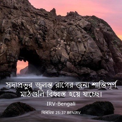 Picture 03 - যিৰিমিয়া 25:37 BENIRV - সদাপ্রভুর জ্বলন্ত - Bible Verse Picture