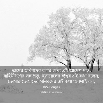 Picture 03 - যিৰিমিয়া 27:4 BENIRV - তাদের মনিবদের - Bible Verse Picture