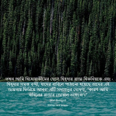 Picture 03 - যিৰিমিয়া 28:4 BENIRV - তখন আমি - Bible Verse Picture