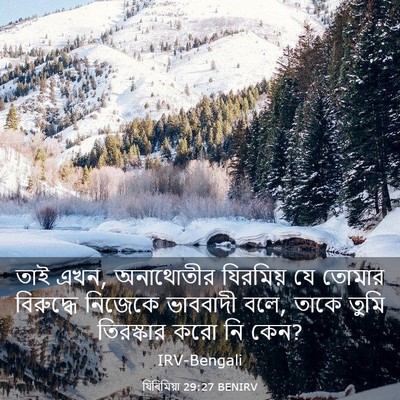 Picture 03 - যিৰিমিয়া 29:27 BENIRV - তাই এখন, অনাথোতীর - Bible Verse Picture