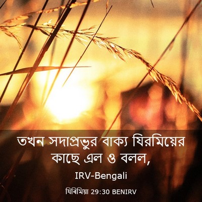 Picture 03 - যিৰিমিয়া 29:30 BENIRV - তখন সদাপ্রভুর - Bible Verse Picture