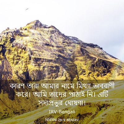 Picture 03 - যিৰিমিয়া 29:9 BENIRV - কারণ তারা আমার - Bible Verse Picture