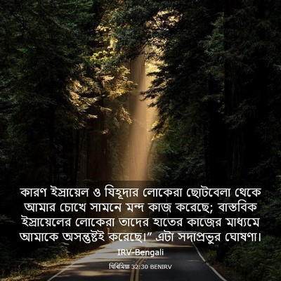 Picture 03 - যিৰিমিয়া 32:30 BENIRV - কারণ ইস্রায়েল ও - Bible Verse Picture
