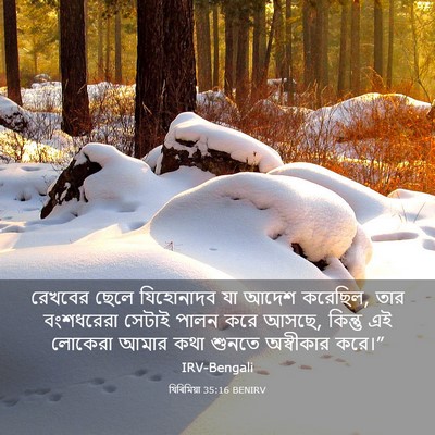 Picture 03 - যিৰিমিয়া 35:16 BENIRV - রেখবের ছেলে - Bible Verse Picture