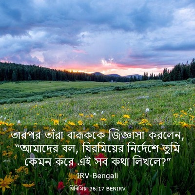 Picture 03 - যিৰিমিয়া 36:17 BENIRV - তারপর তাঁরা - Bible Verse Picture