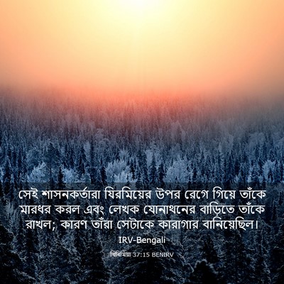 Picture 03 - যিৰিমিয়া 37:15 BENIRV - সেই শাসনকর্তারা - Bible Verse Picture