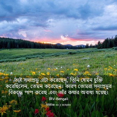 Picture 03 - যিৰিমিয়া 40:3 BENIRV - তাই সদাপ্রভু এটা - Bible Verse Picture