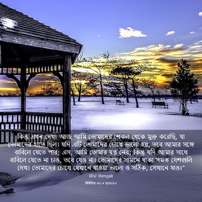 Picture 03 - যিৰিমিয়া 40:4 BENIRV - কিন্তু এখন দেখ! আজ - Bible Verse Picture