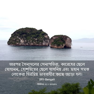 Picture 03 - যিৰিমিয়া 42:1 BENIRV - তারপর সৈন্যদলের - Bible Verse Picture