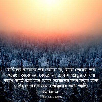 Picture 03 - যিৰিমিয়া 42:11 BENIRV - বাবিলের রাজাকে - Bible Verse Picture