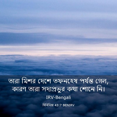Picture 03 - যিৰিমিয়া 43:7 BENIRV - তারা মিশর দেশে - Bible Verse Picture