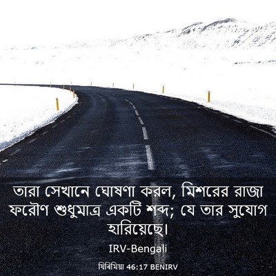 Picture 03 - যিৰিমিয়া 46:17 BENIRV - তারা সেখানে ঘোষণা - Bible Verse Picture