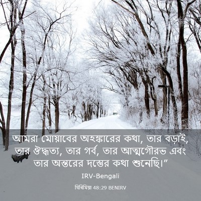 Picture 03 - যিৰিমিয়া 48:29 BENIRV - আমরা মোয়াবের - Bible Verse Picture