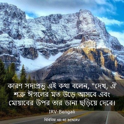 Picture 03 - যিৰিমিয়া 48:40 BENIRV - কারণ সদাপ্রভু এই - Bible Verse Picture