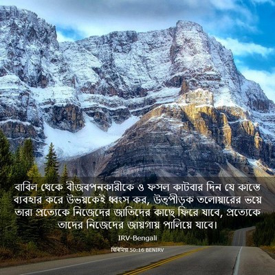 Picture 03 - যিৰিমিয়া 50:16 BENIRV - বাবিল থেকে - Bible Verse Picture