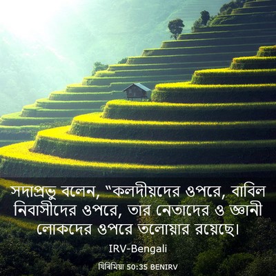 Picture 03 - যিৰিমিয়া 50:35 BENIRV - সদাপ্রভু বলেন, - Bible Verse Picture