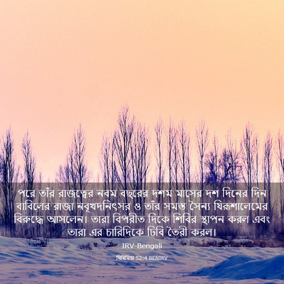 Picture 03 - যিৰিমিয়া 52:4 BENIRV - পরে তাঁর রাজত্বের - Bible Verse Picture