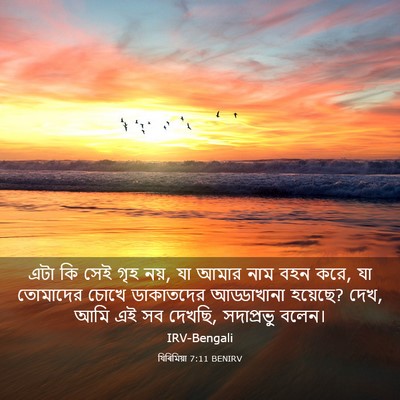 Picture 03 - যিৰিমিয়া 7:11 BENIRV - এটা কি সেই গৃহ নয়, - Bible Verse Picture