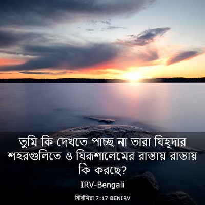 Picture 03 - যিৰিমিয়া 7:17 BENIRV - তুমি কি দেখতে - Bible Verse Picture