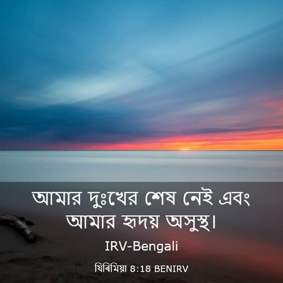 Picture 03 - যিৰিমিয়া 8:18 BENIRV - আমার দুঃখের শেষ - Bible Verse Picture