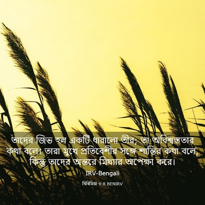 Picture 03 - যিৰিমিয়া 9:8 BENIRV - তাদের জিভ হল একটি - Bible Verse Picture